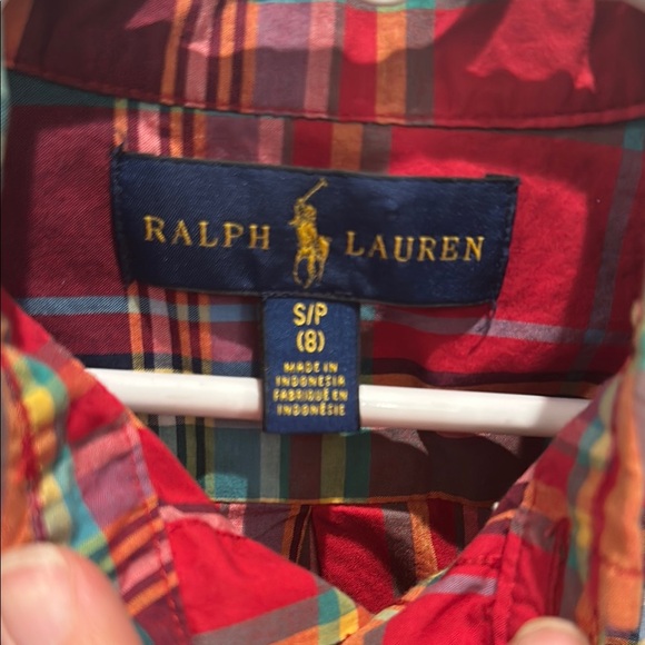 Ralph Lauren Blue Label Red and Blue Plaid Button Down Shirt - Picture 2 of 5